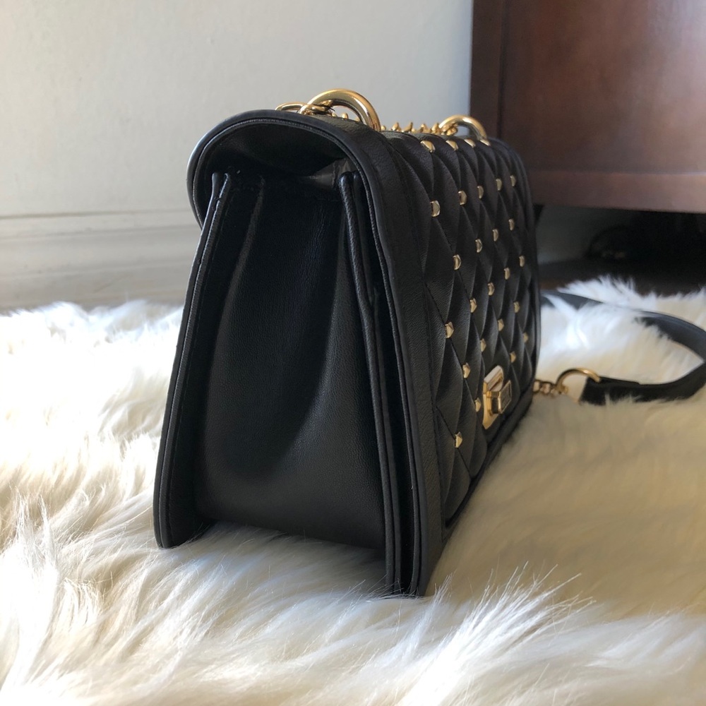 Badgley Mischka Black Studded Vegan Lthr Purse - Picture 4 of 12